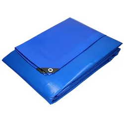 ECD Germany Abdeckplane 6x10 m 60 m2 180 g/m2 Blau PE Wasserdicht Reißfest Gewebeplane Schutzplane Gartenplane Auto