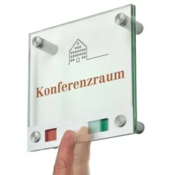 GALERIE Türschild, Format: 150x150 mm + 4 Halter i7326