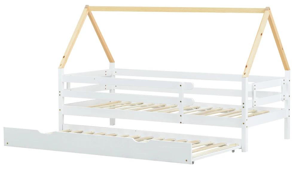 Hausbett - Einzelbett 90 x 200 cm - Tagesbett - Massivholz - Zur Selbstmontage
