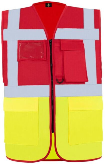 Korntex Veste de sécurité Hambourg rouge/jaune T. XL (KXCMFRG/Gr.XL)