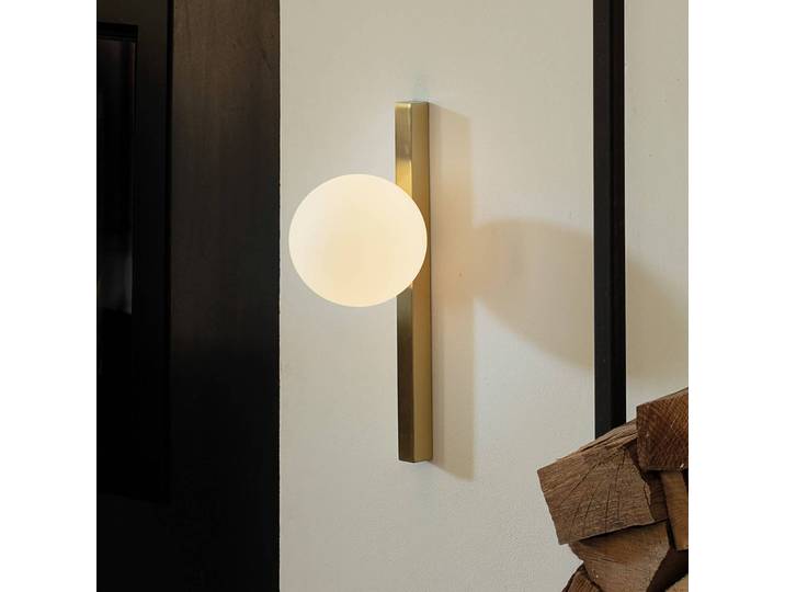 ideal lux Designer Wandleuchte Binomio, messing / gold, für Wohn- / Esszimmer, Metall, Modern