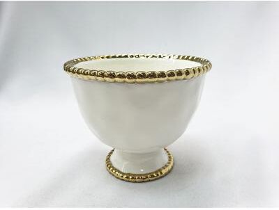 Jiallo "5"" Bead Round Footed Bowl"