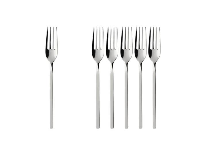 Tafelgabel VILLEROY & BOCH Tafelgabel NewWave 203 mm 6er Set silber , silber, B:5mm, Essgabeln, Tafelgabel, Spülmaschinenfest