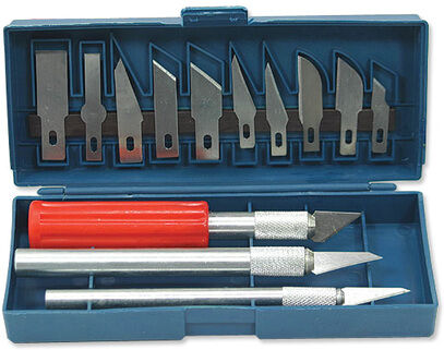 Präzisionsmesser-Set, 3 Messer mit 13 Klingen