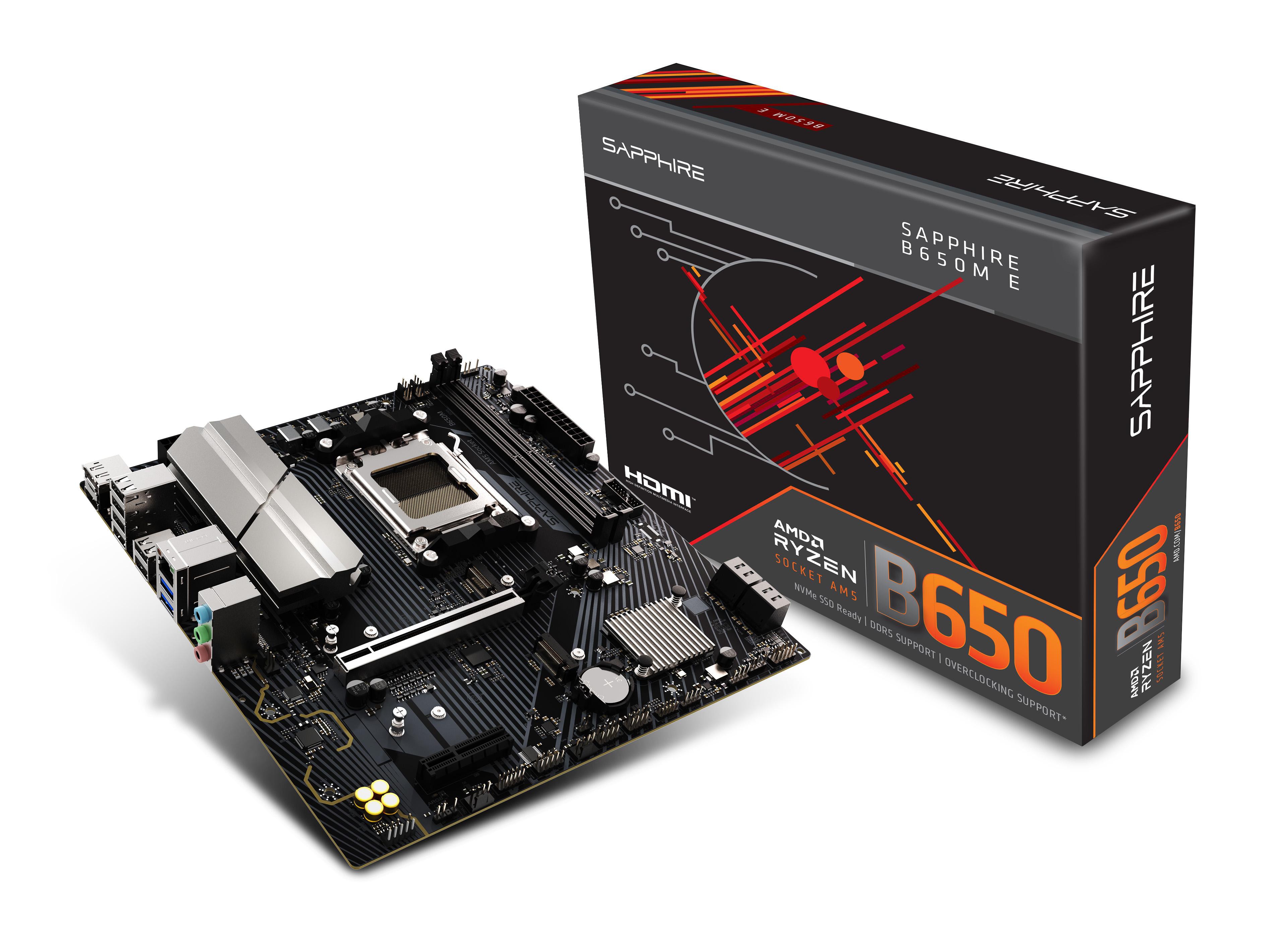 SAPPHIRE B650M-E mATX Mainboard DP/HDMI/M.2 52112-04-40G