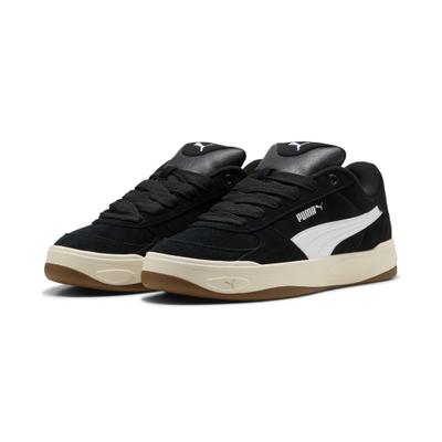 Sneaker PUMA "Park Lifestyle II Sneakers Erwachsene", Herren, Gr. 42.5, Textil, schwarz, weiß, Obermaterial: Kuhleder, Textil, Synthetik. Futter: Textil. Innensohle: Textil. Laufsohle: Gummi, Schuhe Sneaker