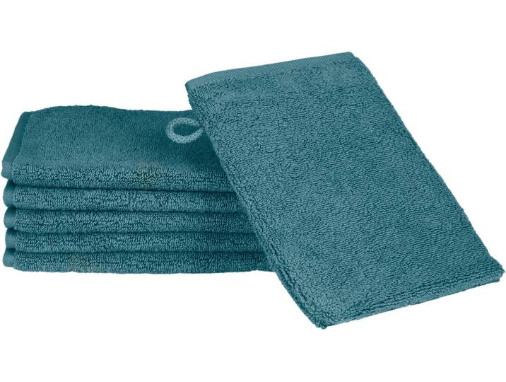 Waschhandschuh ROSS Sensual Skin , blau (pazifik), B:16cm L:22cm, Frottier, Handtücher, Waschhandschuh, mit Aloe-Vera-Öl veredelt