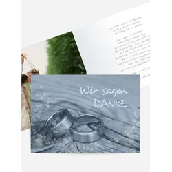 Dankeskarten Hochzeit selbst gestalten mit Spruch und Fotos im Onlinedesigner bei Meine-Kartenmanufaktur.de
