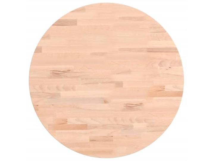 NKOPPFG Tischplatte Rund Massivholz Buche 50x4 cm Vielseitig für Bartisch, Beistelltisch, Möbelprojekte, leicht zu reinigen
