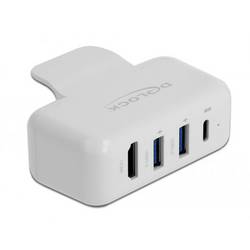 Delock 64080 USB Ladegerät 74 W USB-C® Buchse (Power Delivery), USB-A Buchse USB PD Weiß Steckdose USB Power Delivery (USB-PD), Überstromschutz
