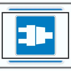HB-Druck Landstromanschluss für Schiffe Symbol A6 (105x148mm)