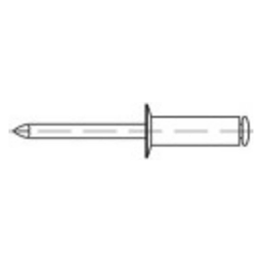 Toolcraft Offene Blindniete (Ø x L) 4 mm (160230)