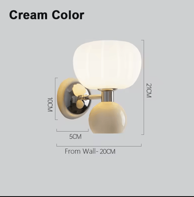 Inspire Curations Nordic Pumpkin Shape Wall Lamp wdd360 beige warm White (2700 3500k)