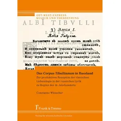 Das 'Corpus Tibullianum' in Russland, Fachbücher von Constanze Wünscher