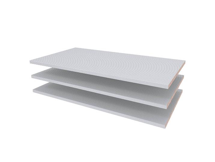 Einlegeboden - 3er-Set 97cm Grau/Silber Spanplatte, foliert