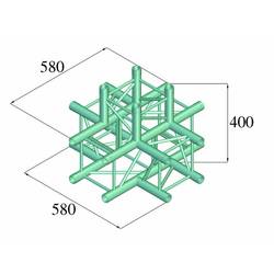 Alutruss DECOLOCK DQ4-PAT51 4-Punkt Traverse 5-Weg-Ecke 90 ° 60301768