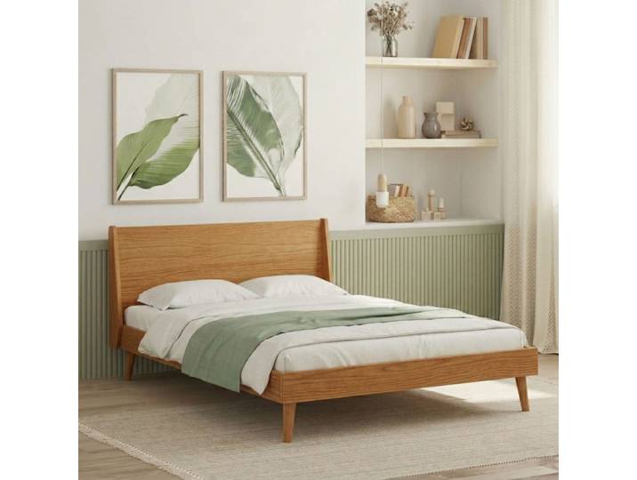Pack lit 2 places avec matelas noisette 120x190 cm