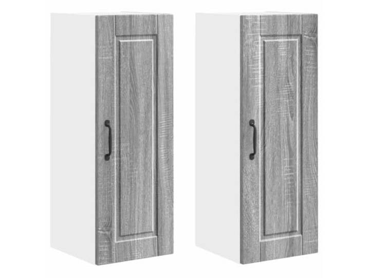 fsahslih Wandschrank Set 2-teilig Graues Sonoma 30x31x80cm Küchenschrank Kompaktes 2er Set Hängeschränke aus Holzwerkstoff in Graues Sonoma für Küche und Esszimmer. Platzsparend mit Wandmontage.