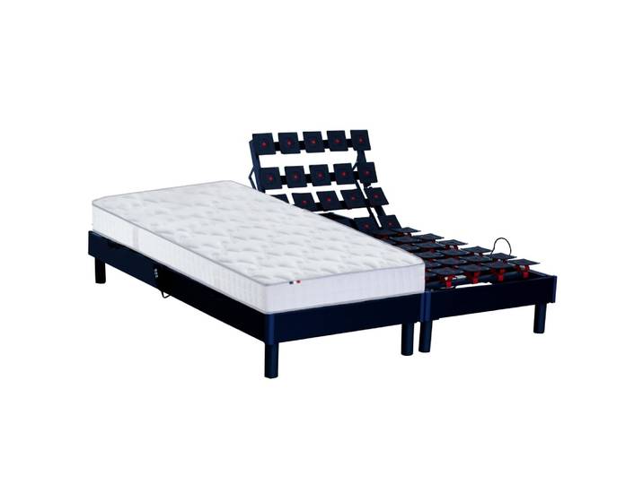 Sommier électrique et matelas 100% latex 5 zones 160x200