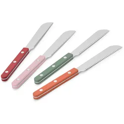 Tchibo - 4 Brotzeitmesser - silber