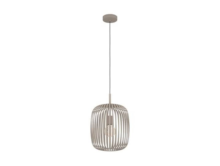 Eglo Suspension luminaire Romazzina\, lustre pour salon et salle à manger plafonnier à suspendre en métal couleur sable\, lampe de plafond avec douille E27