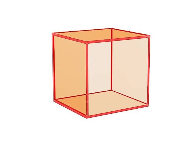DIMEIYAN Acryl-Wandregal, schwebendes Acryl-Würfelregal, hängendes Wandregal zur Aufbewahrung von Fotos, Spielzeug, Büchern und Dekoration(Orange)