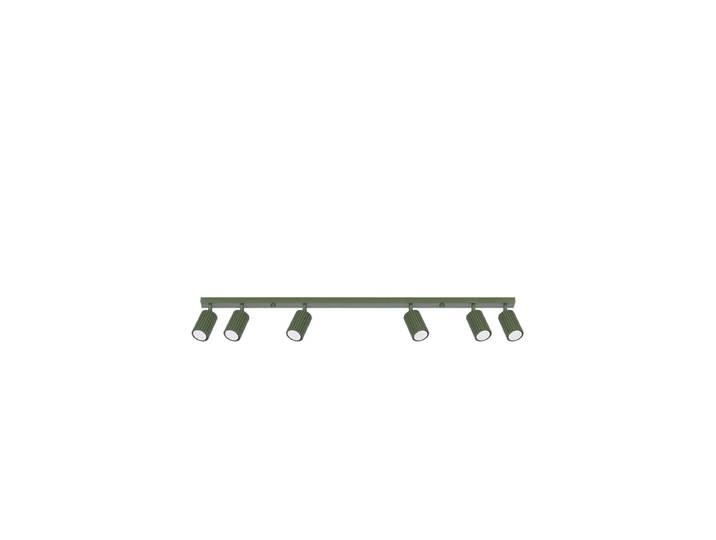 Design Deckenlampe „Karbon“ 6-Flammig Olivgrün Sollux Lighting