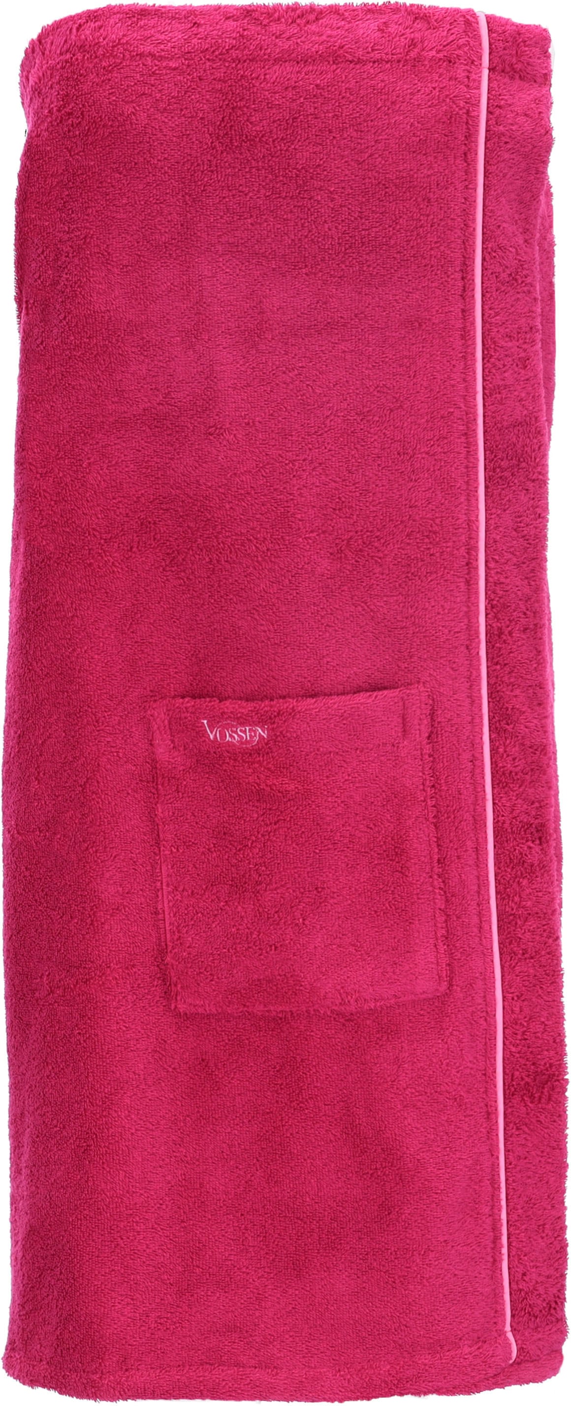 Kilt VOSSEN "Livina, ideal für Sauna & Spa", lila (cranberry), L:80cm, Wirkfrottier, Hausmäntel, Kilt