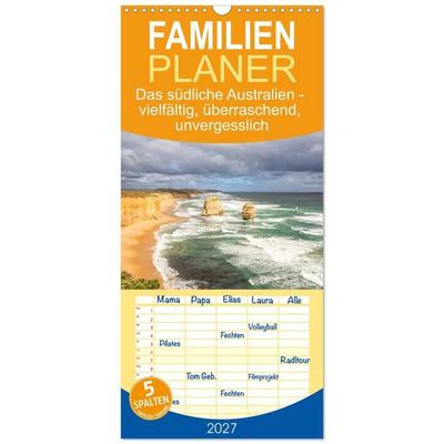 Familienplaner 2027 - Das südliche Australien - vielfältig, überraschend, unvergesslich mit 5 Spalten (Wandkalender, 21 x 45 cm) CALVENDO