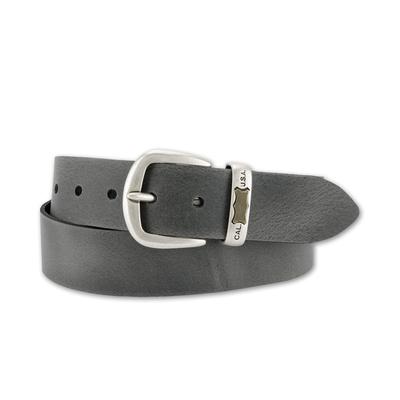 Ledergürtel BERND GÖTZ "Ledergürtel mit Metallschlaufe aus Pull-up Rindleder", Herren, Gr. 95, grau (anthrazit), Rindsleder, Gürtel Ledergürtel