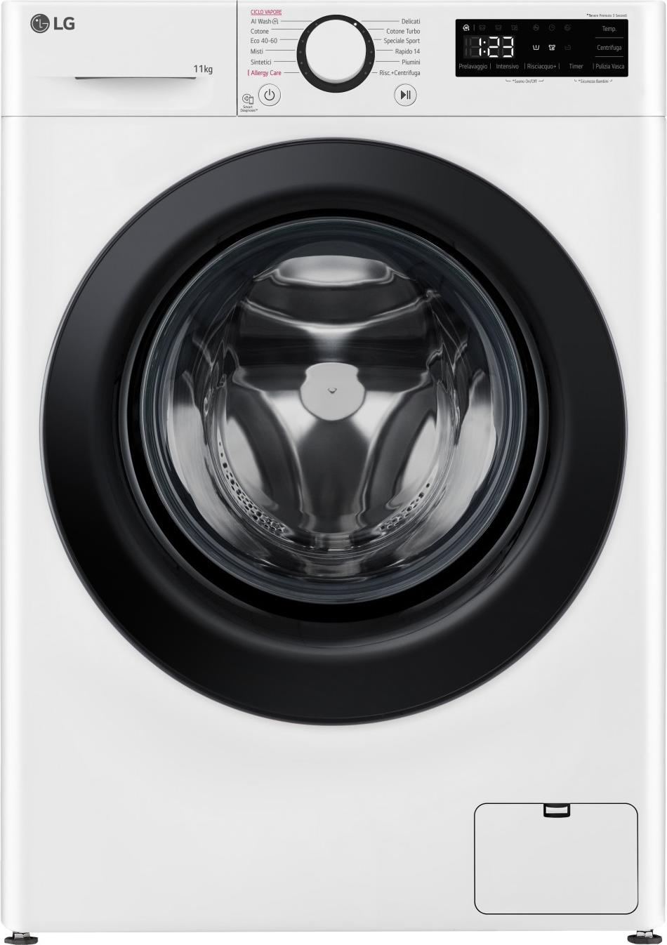 LG F4R3011NSWB, Frontlader, 11 kg, A, 71 dB, 1400 RPM, A