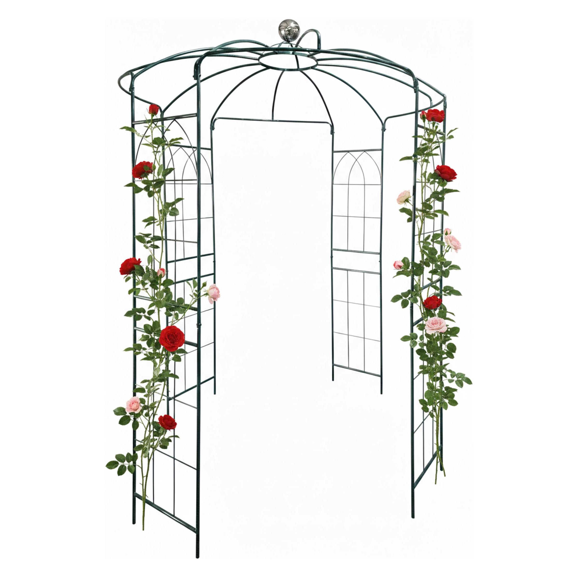 Relaxdays Rosenpavillon (206 cm, 206 cm) (4052025835873)