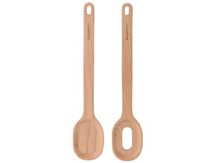 BergHOFF Leo Esdoornhout Salade Servers 30cm (12 ), Set van 2, Bruin, 30 x 6 x 1 cm