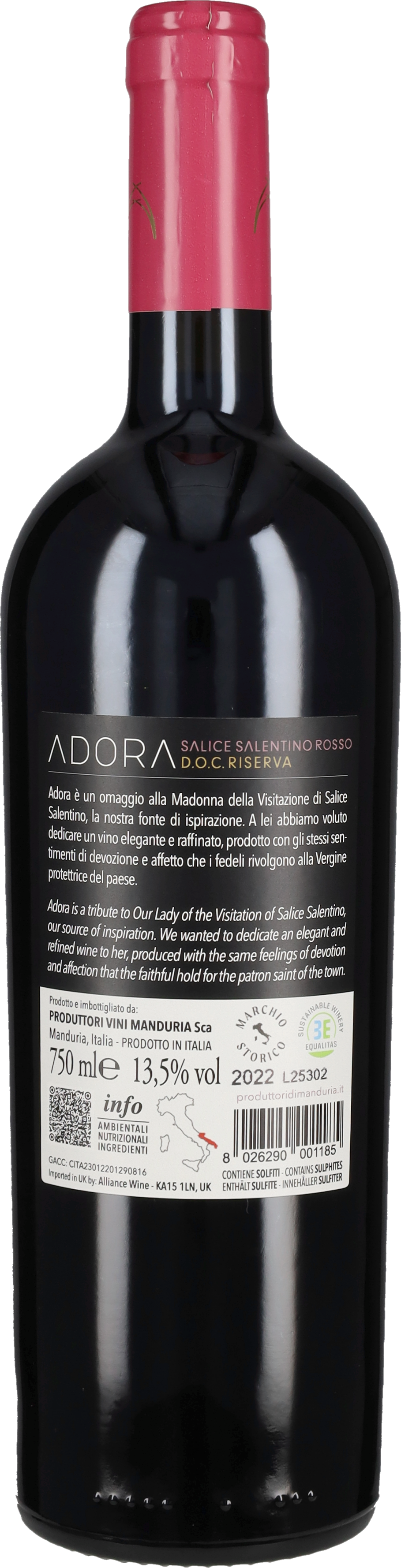 Salice Salentino Riserva 'Adora' Produttori di Manduria 2023