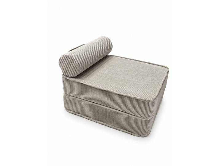 Chauffeuse compacte sans accoudoirs en velours côtelé beige