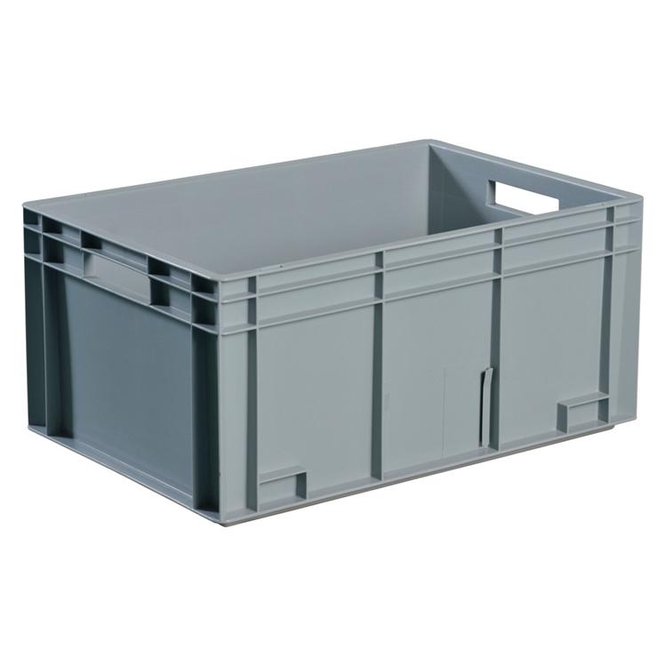 Tecwerk Transportstapelbehälter L400xB300xH320mm grau PP Durchfassgriff Seitenwände geschlossen (2000447809)