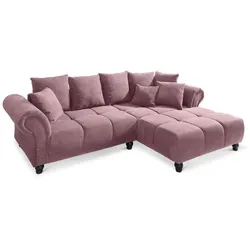 filippo Ecksofa Marta Cord Violett Flieder