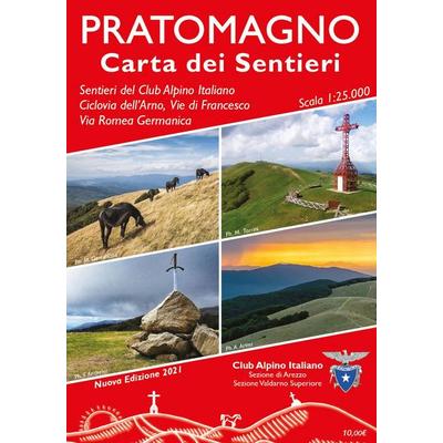 Carta dei sentieri del Pratomagno, Karte von , DREAm Italia