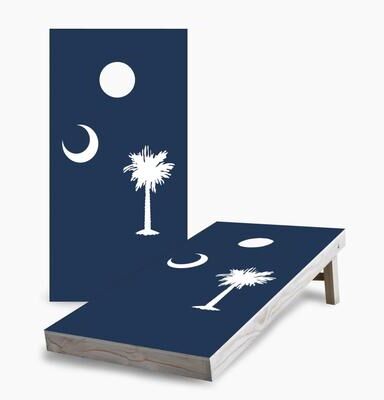 Skip's Garage South Carolina State Flag Cornhole Boards
