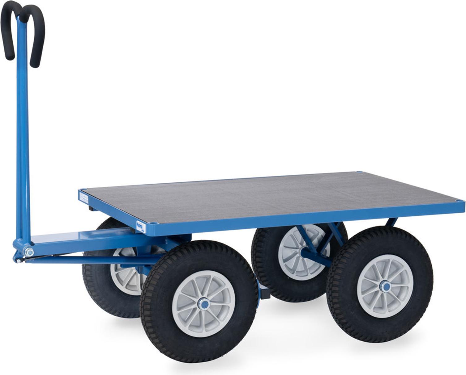 Fetra Handpritschenwagen mit Polyurethanbereifung, 1200x800mm Ladefläche 750kg Tragkraft