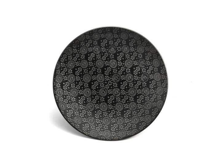 Coffret 6 assiettes dessert noires