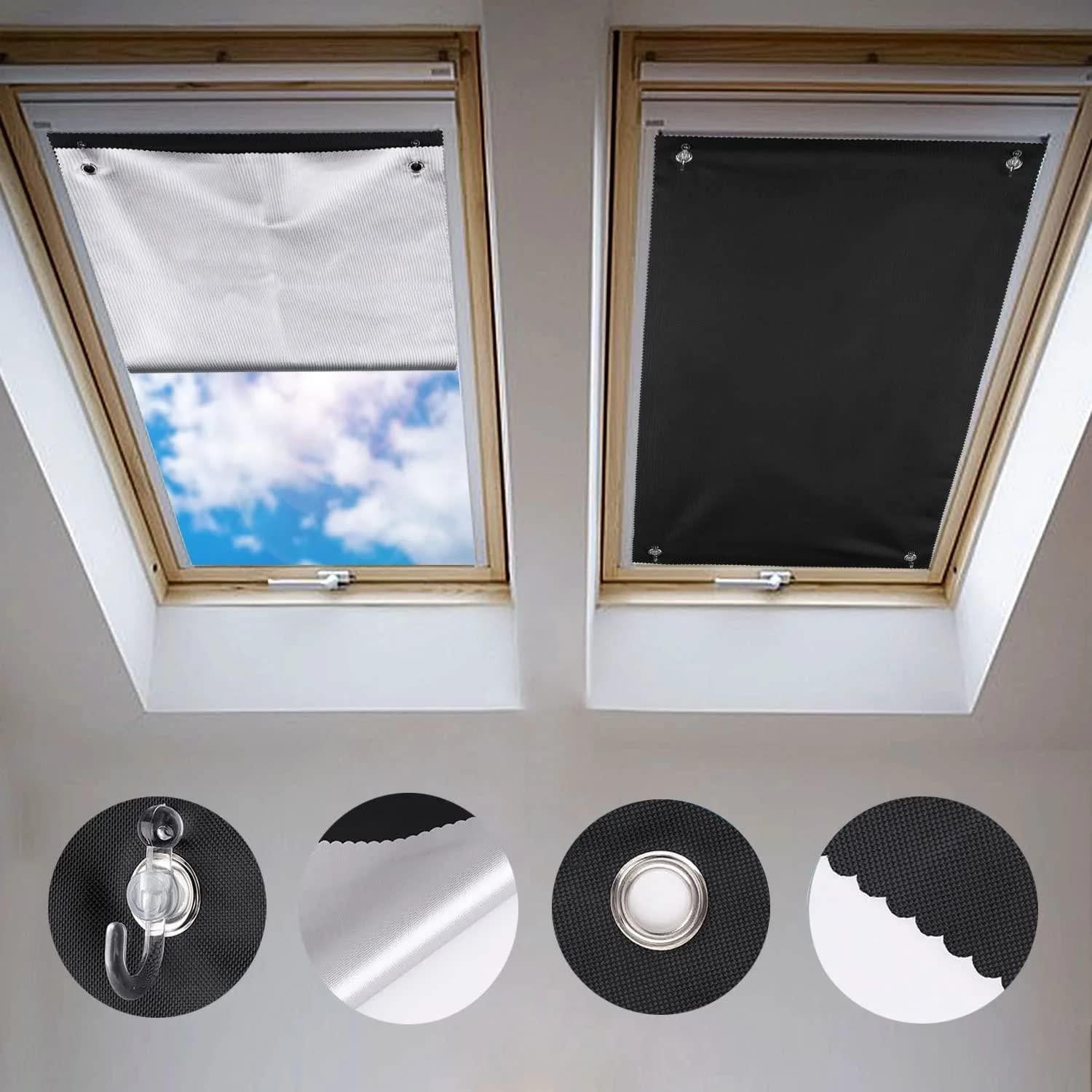 Dripio Verduisteringsrolgordijn voor volwassenen, zwart/zilver