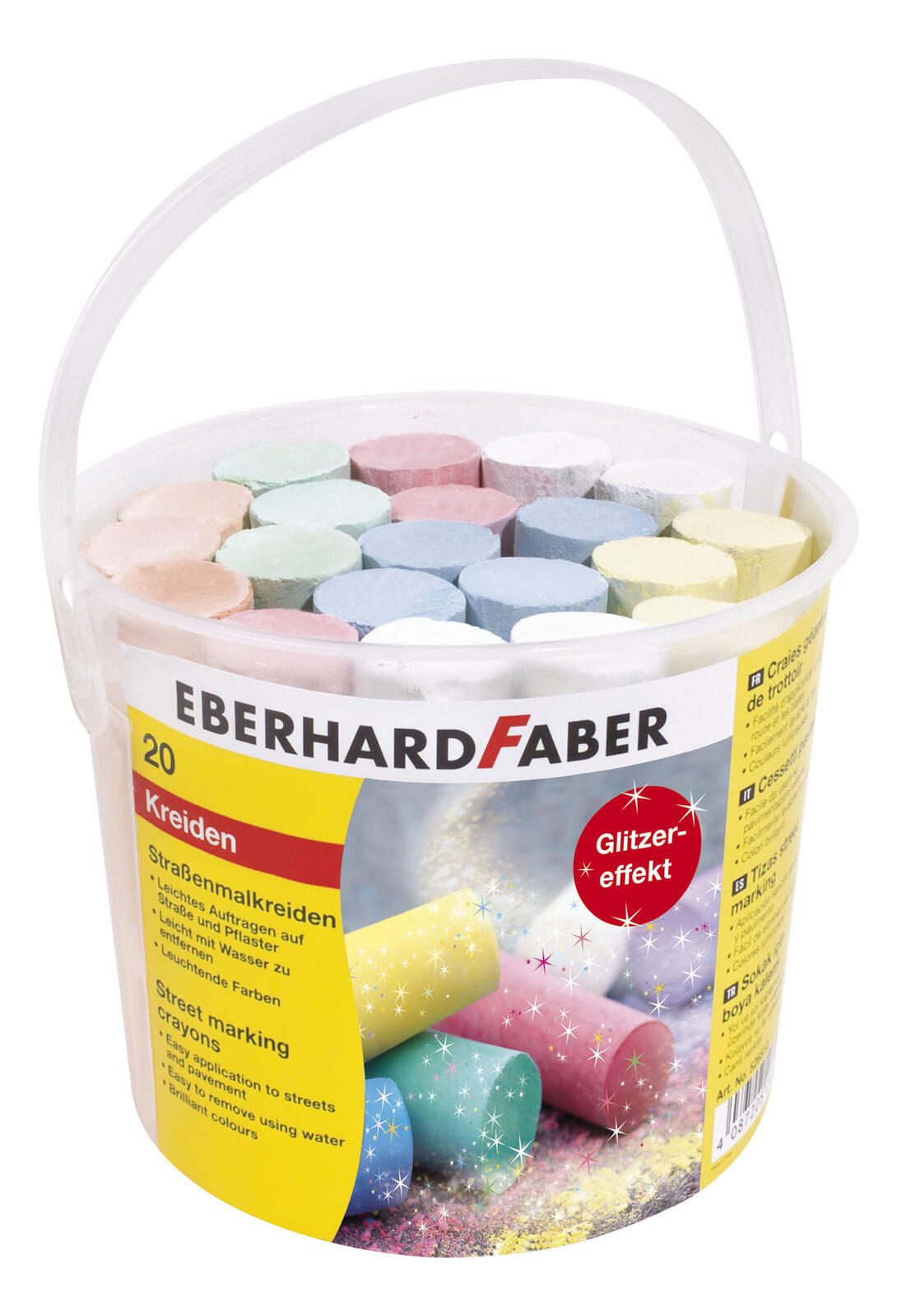 EBERHARD FABER Straßenmalkreide Glitzer Mehrfarbig 526520