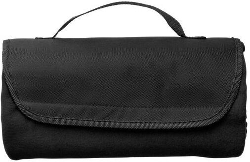 Plaid personnalisable en polaire fleece Helga polaire noir