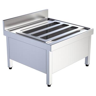 EURAST - Spüle mit abfluss mit unterstützung und gitter - 700x700x560 mm - 22475507