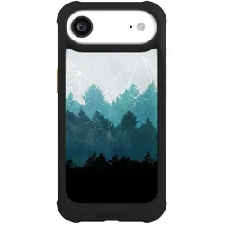 Nivocase Hülle für Apple iPhone Air Stossfeste Handyhülle NIVOmax Case Schwarz Abstrakt Baum Wald (Apple iPhone Air), Smartphone Hülle, Schwarz