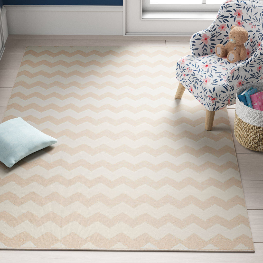 Mack + Milo Agawam Rectangle Chevron Wool Hand Woven Area Rug Rectangle 122 x 183 cm