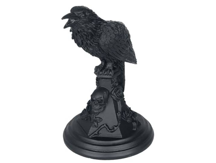 Alchemy England Black Raven kaarsenstandaard Kaarsstandaard standaard polyresin Gothic, Halloween