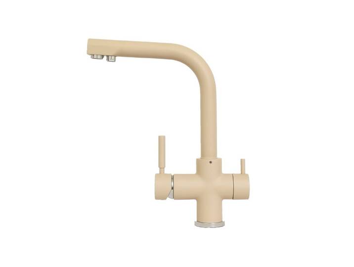 YESET Wasserhahnfilter 3 Wege Wasserhahn Wasserfilter für Osmose YM8816-2 beige matt, Universell