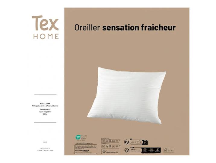 Oreiller Sensation fraîcheur 65x65cm TEX HOME